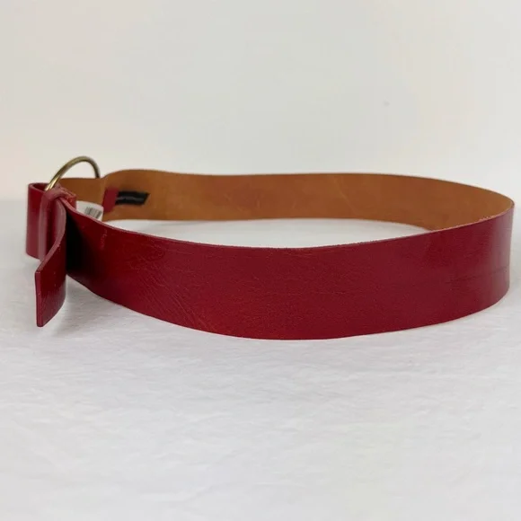 Banana Republic Red Leather Hip Belt - Picture 2 of 7